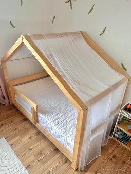 Detská posteľ domček so zábranou 90x160 - 5