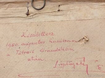 Obraz " Pohľad na Vysoké Tatry z Popradu" z roku 1950 - 5