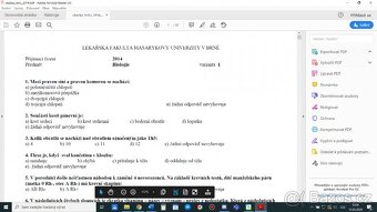 medicína materiály Brno MU, Praha,LF UK, Olomouc přijímačky - 5