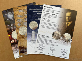 Predám pamätné listy k SK euro strieborným minciam - 5