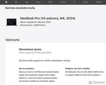 Macbook Pro 14" M4 10C CPU 10C GPU 32GB RAM 2TB SSD - čiern - 5