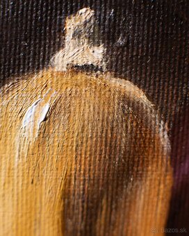 Zátišie s tekvicami  - tradičná olejomaľba - 5