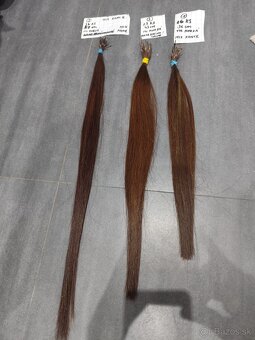 Ľudské vlasy na nadpájanie - hnedé - 5