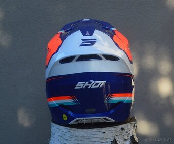 Oranžová modrá helma prilba okuliare shot MIPS - 5