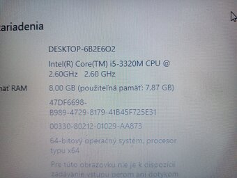 predám Hp elitebook 8470p , Intel(R) Core™i5 , 8gb ram ,ssd - 5