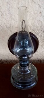 Starožitná závesná petrolejová lampa - 5