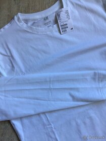 TRIČKO S DLH.RUKÁVOM čierne a biele H&M veľ. M (S) - 5