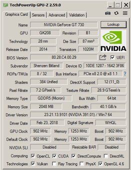 Grafická Karta Lenovo GeForce GT 730 2GB Dual DisplayPort - 5