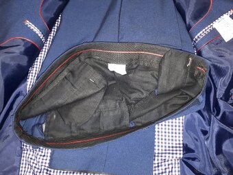 Pánsky modrý slim oblek - 5