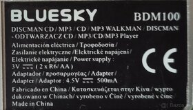 Predám MP3 discman Bluesky BDM100 - 5