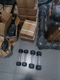 POGUMOVANÉ HEXA JEDNORUČKY 1kg-10kg SO STOJANOM - 5