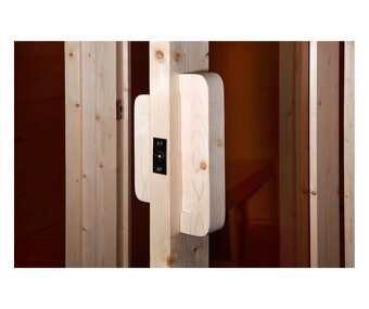 Kvadratická sauna z termodreva / smrek - 5