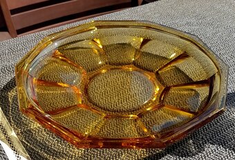 sklo: malachitové,  amfora, jantárové, krištál,  misa - 5