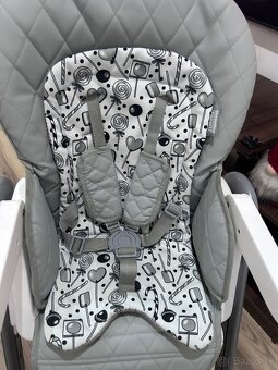 Detská jedálenská stolička a vibrujúca hojdačka s melódiou - 5