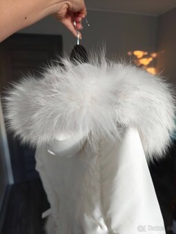 Krasna talianska bunda Max s pravou kozusinou - 5