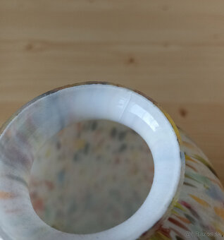 Art deco váza brokové sklo, sklárne S. Reich Valašské Mez. - 5