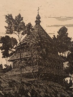 Obraz Josef Řeřicha, Halíč 1932, pasparta 40x49 - 5