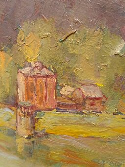 Obraz S. Novák, horská Přehrada, olej plátno 60x80 - 5