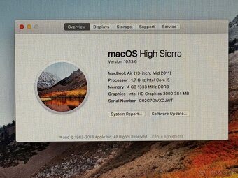 Apple Macbook Air 13" (mid 2011) a1369, i5, 4GB, 128GB - 5