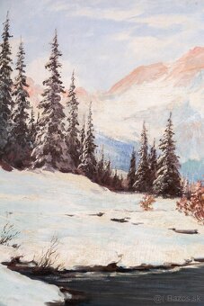 Zimné hory, sign.Strasser, 900 × 700 mm - 5