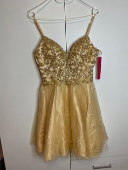 Zlaté šaty, veľ. S, s vysačkou - 5