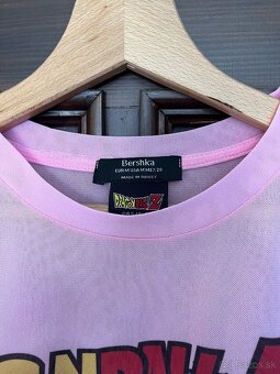 Bershka ružové tylové tričko č.M - 5