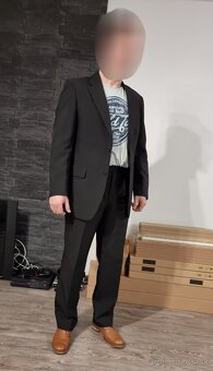 predám čierny oblek CARLO CECCI pre pána (veľkosť 50) - 5