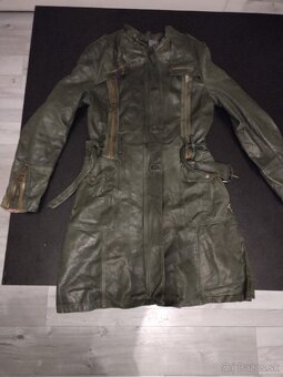 kožený kabát, veľkosť 42, M/L - 5