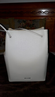 biela kožená kabelka ginno rossi - 5