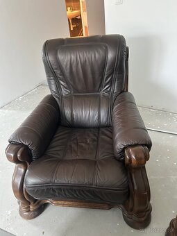 Kožený dubový gauč - 5