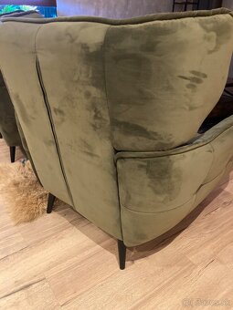 Široké kreslo Ariana, zelené - 5