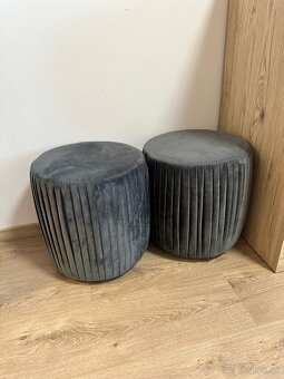 Sivé taburetky 2ks - 5