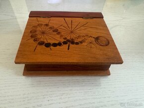 Starožitná drevená krabička - 5