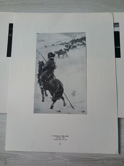 Staré Mongolské obrázky na papieri - 5