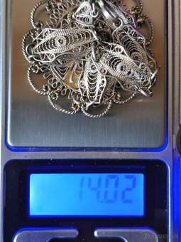 Strieborný náramok a prívesok - 5