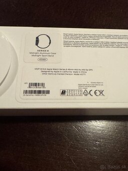 Predám Apple Watch 8 45mm Black základne známky používania - 5