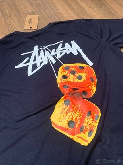 Tmavo modré stussy tričko - 5