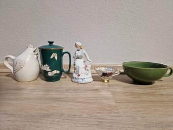 Predám porcelánové šálky, mliečnik, sošku - 5