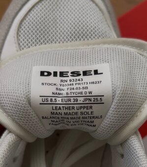Dámske tenisky DIESEL SNEAKERS TYCHE WHITE, EUR 39, CM 25,5 - 5