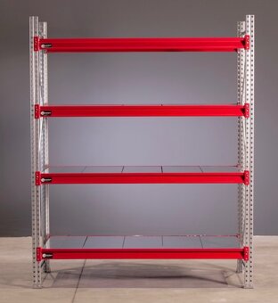 Kovový policovy regál, priemyselný profi nosnosť 450kg - 5
