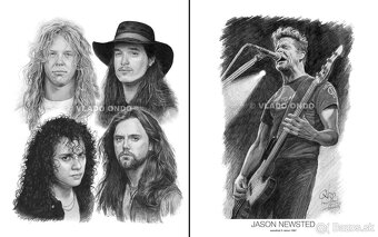 Posterbook - Metallica - unikátne kreslené portréty - 5