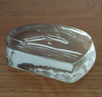 Dekoratívne sklenené ťažítko - Delfíni - 5