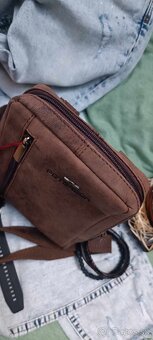 Kožená Crossbody taška nová Top stav❗ - 5