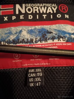 Zimná pánska vodeodolná vetrovka GEOGRAPHICAL NORWAY veľ.XXL - 5