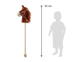 Hobby Horse so zvukom a kolieskami Bruno Baby Mix Brown - 5