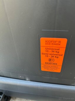 Romer Britax Kidfix 2R 15-36kg/šedá/super stav - 5