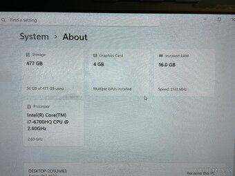 ACER NITRO - INTEL i7, 16GB RAM, 500GB SSD, NVIDIA - 5