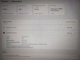 PC - RYZEN 5 3600 AM4, RX 5700 XT, 16GB DDR4, 1TB SSD, WIN11 - 5