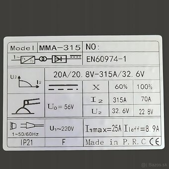 Malá ľahká invertorová MMA TIG zváračka 20 - 315A - 5