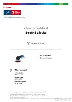 Bosch GEX 18V-125 excentrická brúska v záruke ešte 2 roky - 5